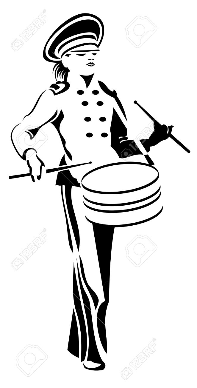 662x1300 Collection Of Marching Band Instruments Clipart High Quality