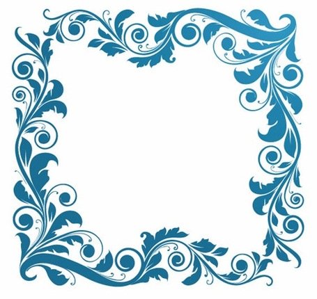 455x430 Clip Art Y Vectoriales Marco Floral Vintage