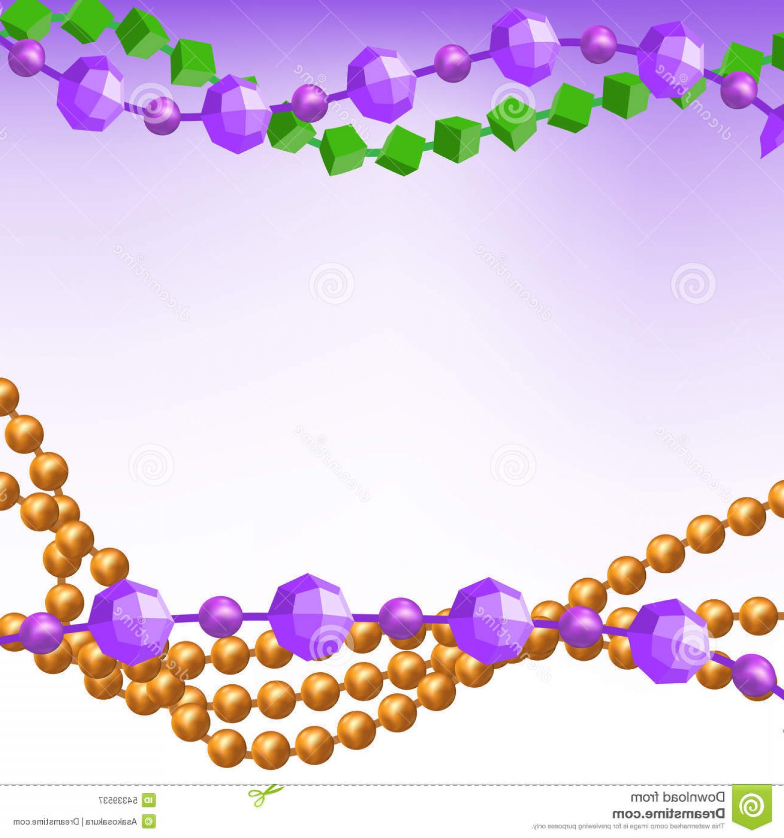 1560x1668 Stock Illustration Mardi Gras Beads Background Place Text Vector