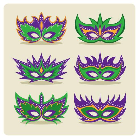 490x490 Mardi Gras Mask Vector
