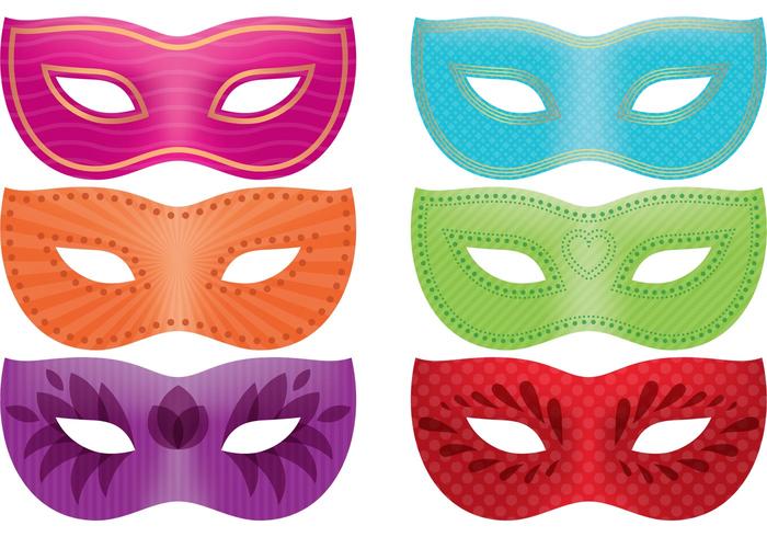 700x490 Mardi Gras Mask Vector Pack