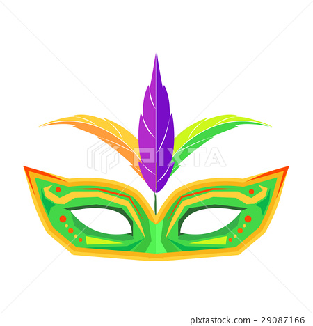450x468 Mardi Gras Mask With Feathers Isolated Vector