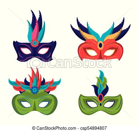 450x425 Mardi Gras Masks Icons Icon Vector Illustration Graphic Design.
