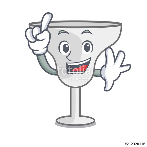 500x500 Finger Margarita Glass Mascot Cartoon Stock Image And Royalty