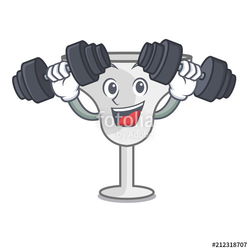 500x500 Fitness Margarita Glass Character Cartoon Stock Image And Royalty