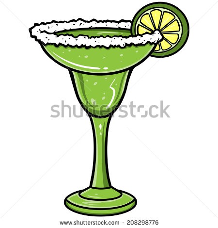 450x470 Margarita Glass Vector