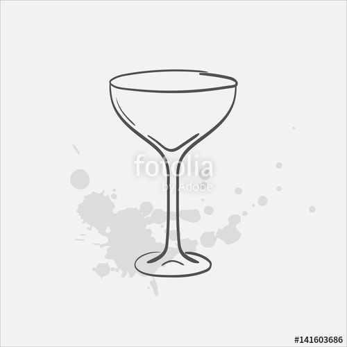 500x500 Margarita Glass Sauser Vector Sketch Icon Stock Image And Royalty
