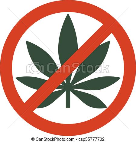 450x470 Marijuana Leaf With Forbidden Sign