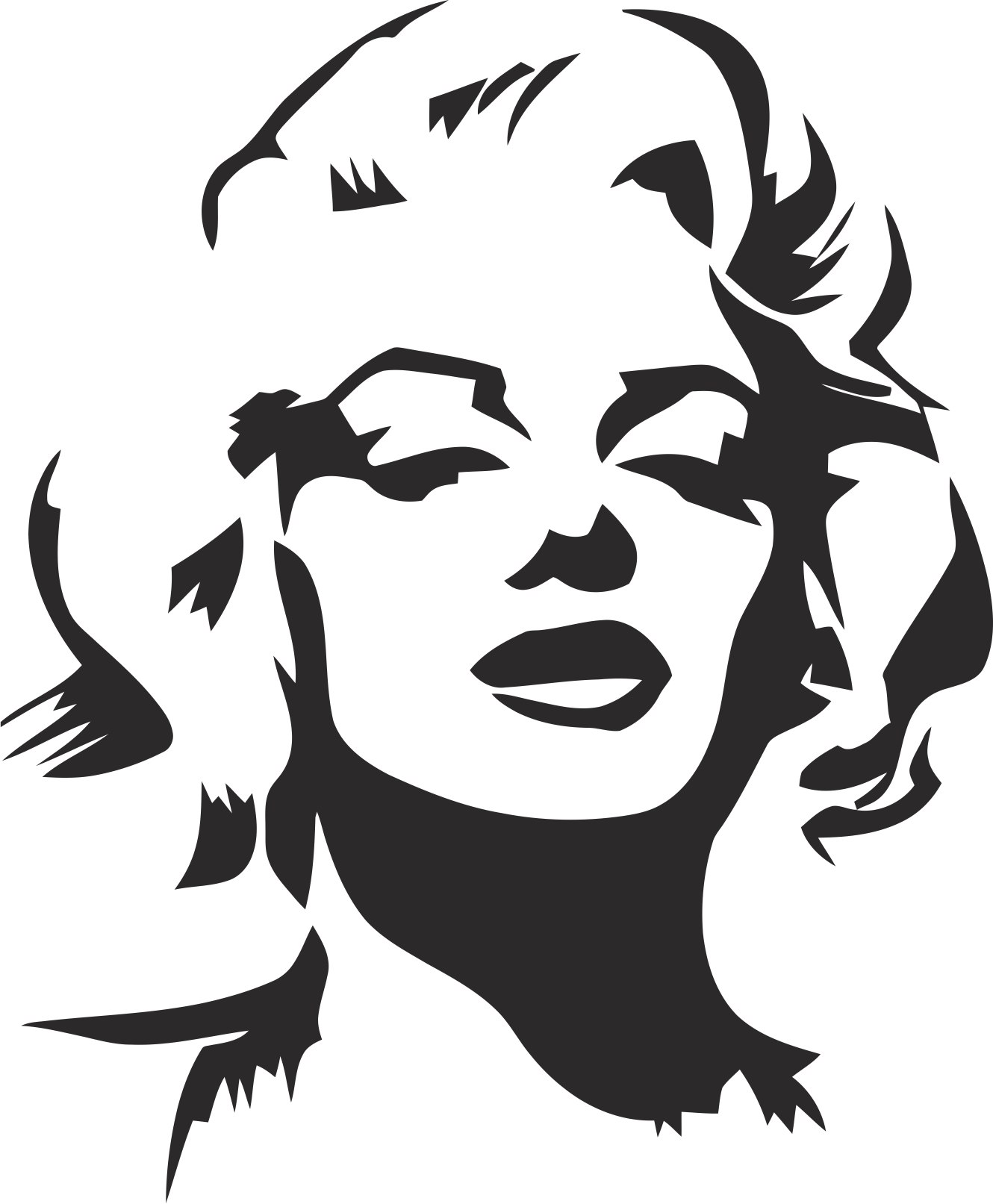 1330x1613 Marilyn Monroe Stencil Vector Free Vector Download