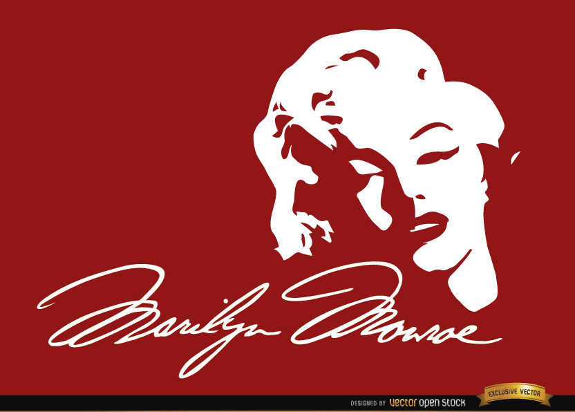 832x596 Marilyn Monroe Face Signature Background