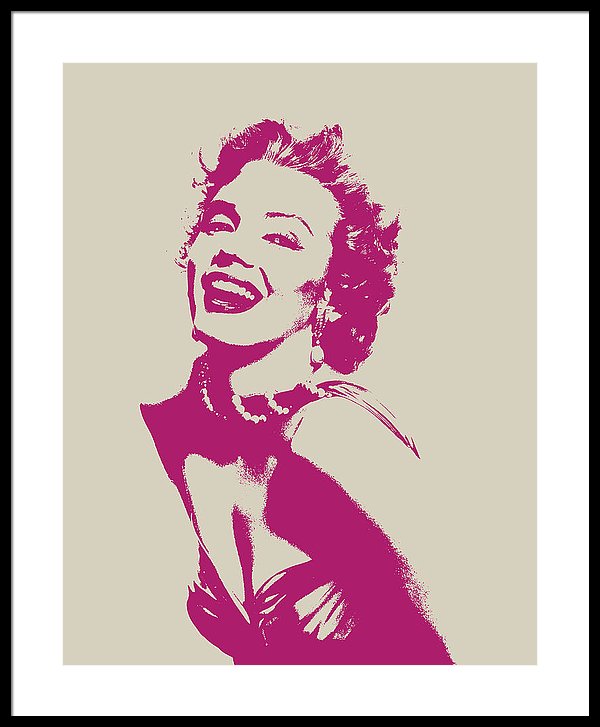 600x727 Marilyn Monroe Vector Pop Art Portrait Framed Print By Design Turnpike