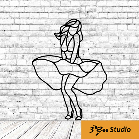 450x450 Marilyn Monroe Wall Art Plan Vector File Op For Cnc