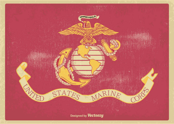 572x407 Us Marine Corps Flag Illustration Vector Free Vector Download In