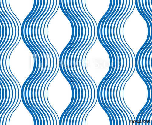 500x413 Marine Vector Seamless Pattern With Stylized Blue Waves, Curve