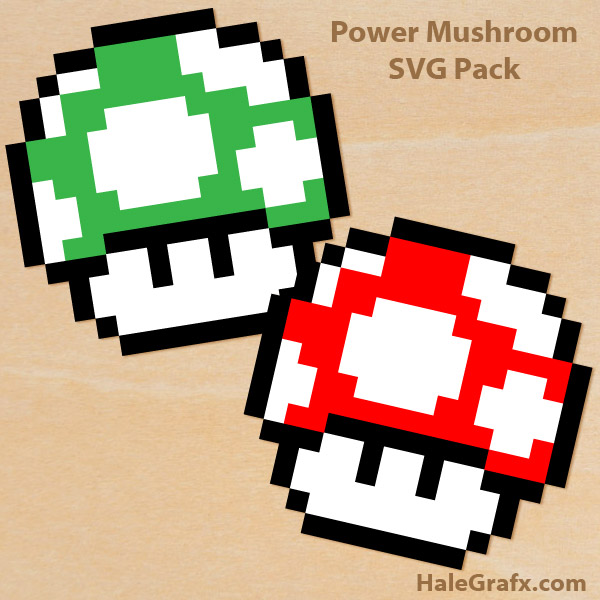 600x600 Free Super Mario Power Mushroom Svg Pack