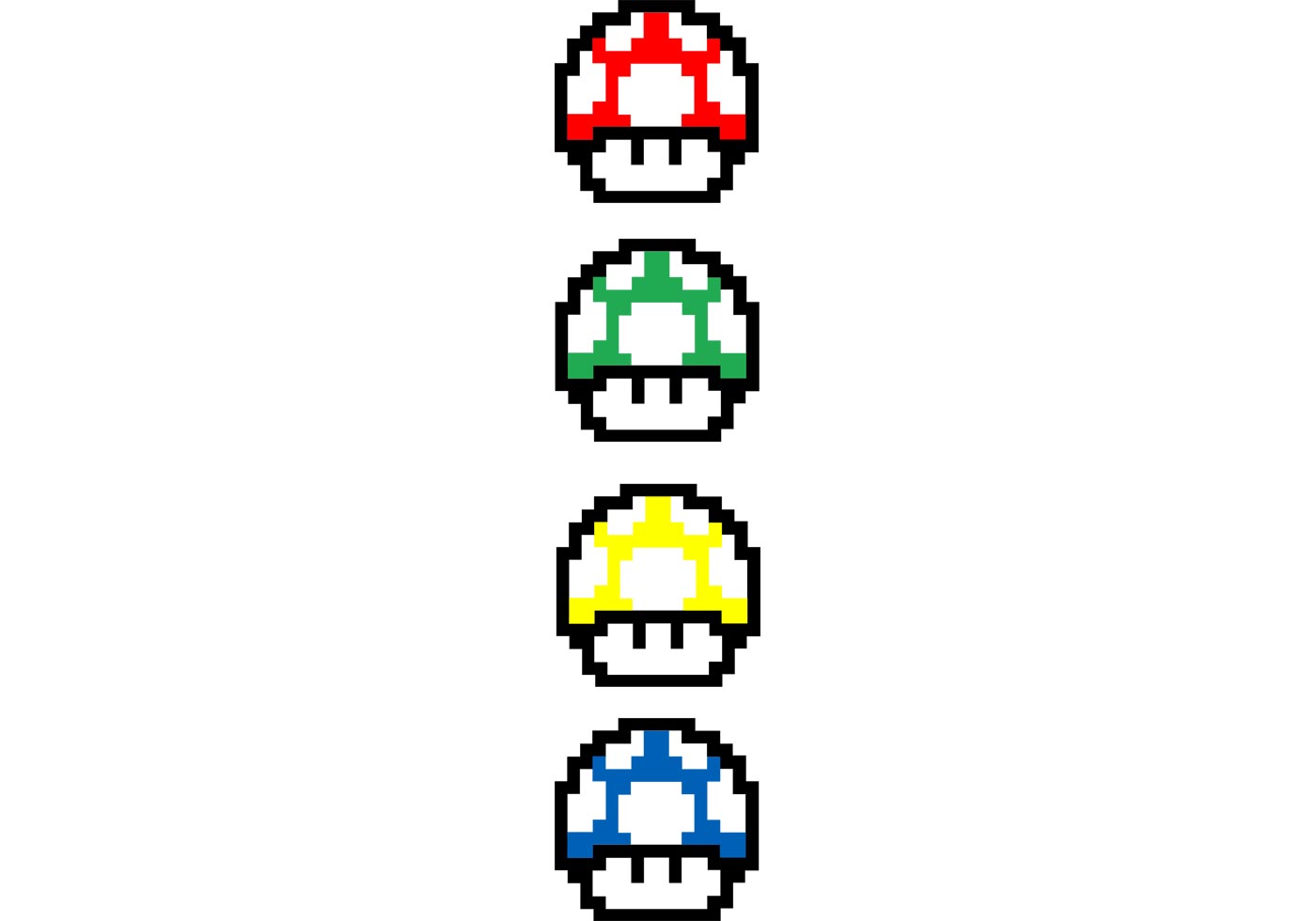 1400x980 Free Vector Mario Mushroom Vector Pack