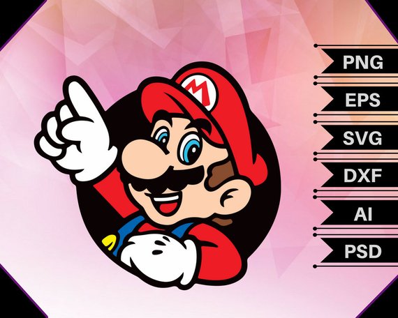 570x456 Mario Vectormario Clipartmario Svgmario Cut Filemario Etsy