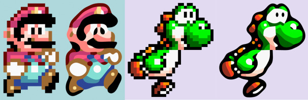 606x198 Algorithm Turns 8 Bit Art Into Hd Vector Graphics Pcworld