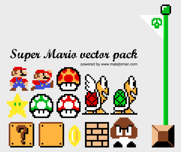 600x505 Super Mario Vector Pack 123freevectors