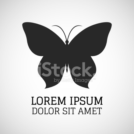 440x440 Vector Mariposa Icono O Fondo Stock Vector