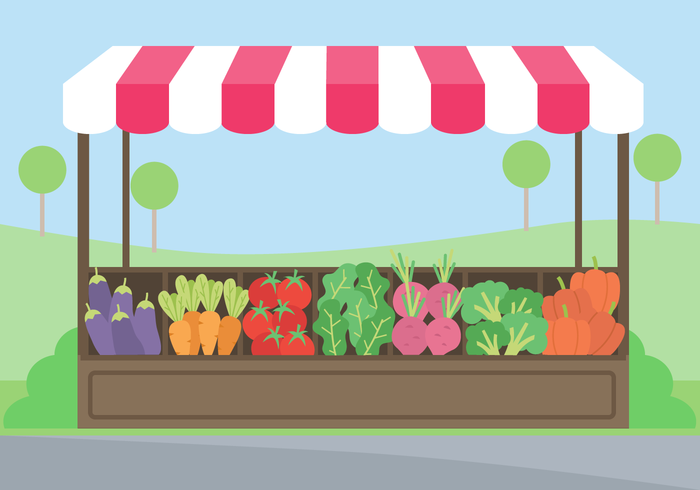 700x490 Free Vegetables Market Vector