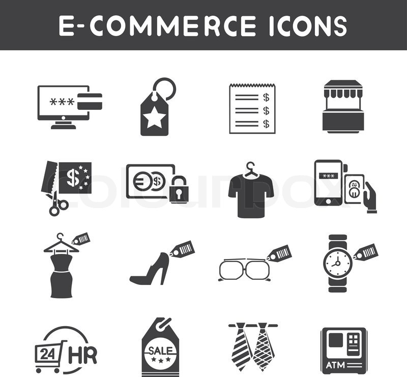 800x741 E Commerce And Marketing Icons Stock Vector Colourbox