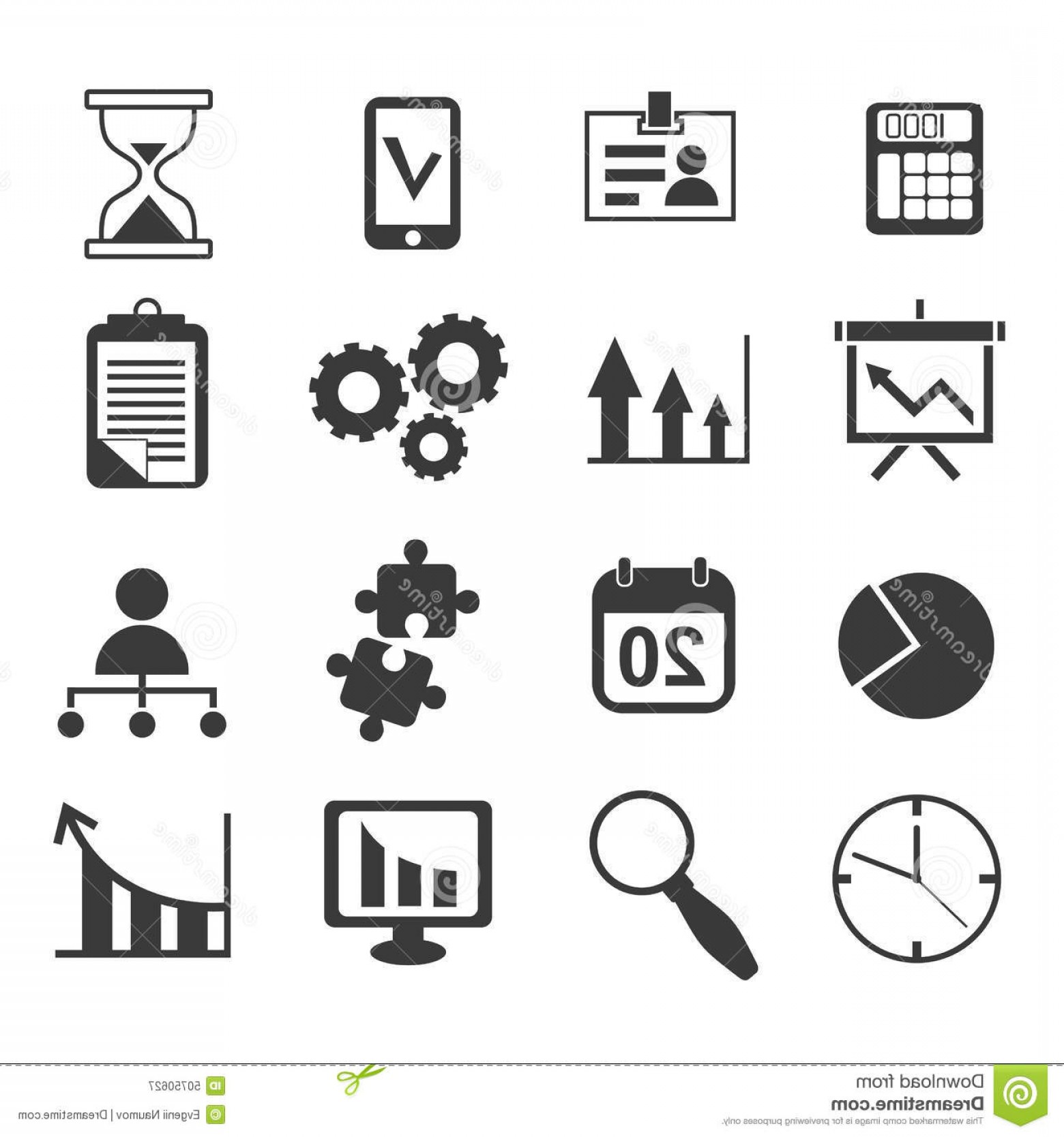 1560x1668 Stock Illustration Business Analyst Marketing Icon Vector Set
