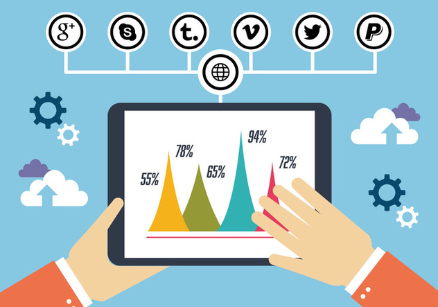 632x443 Free Flat Digital Marketing Vector Background Free Vector Download