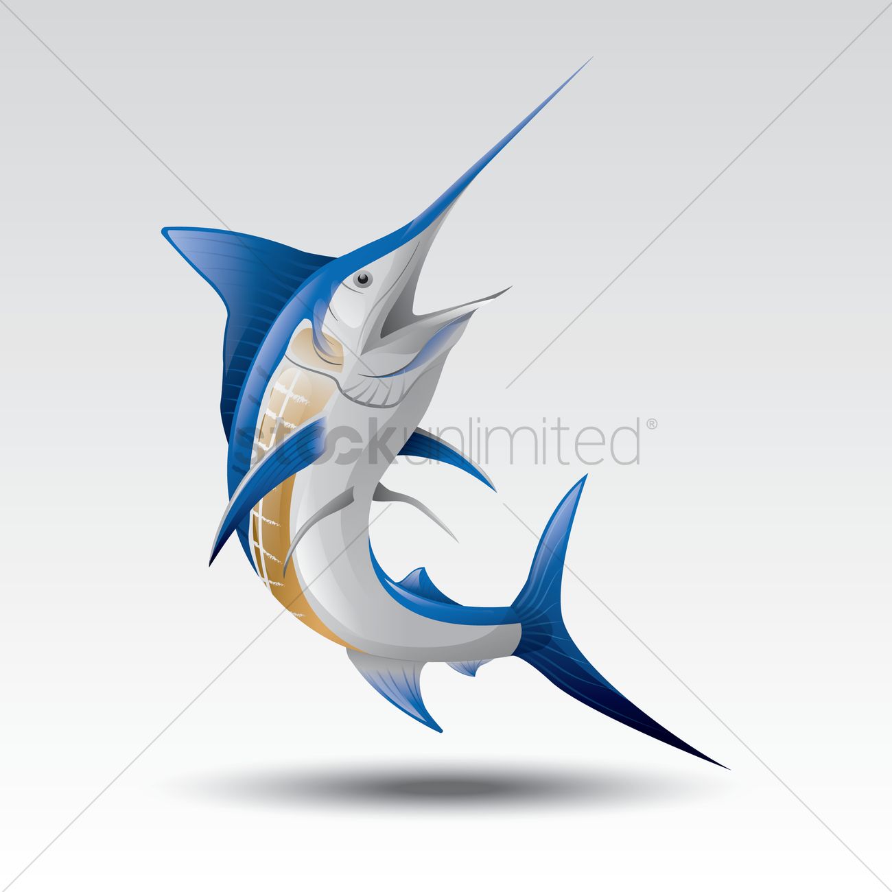 1300x1300 Marlin Fish Vector Image
