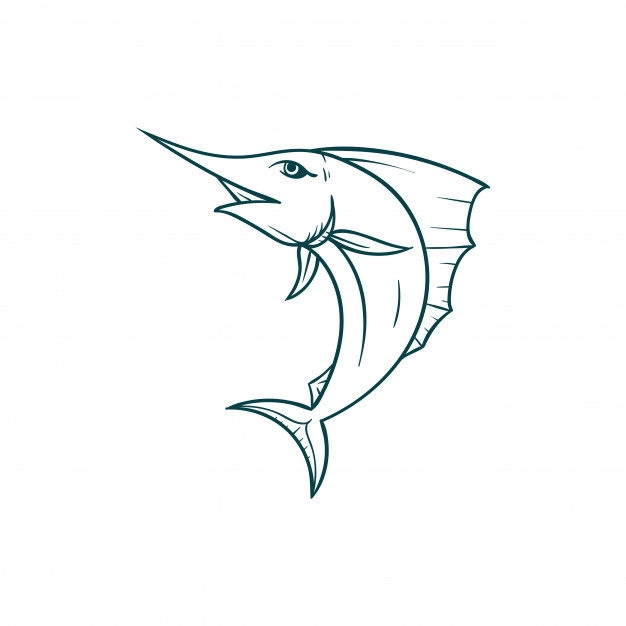 626x626 Marlin Fish Vector Illustration Vector Premium Download