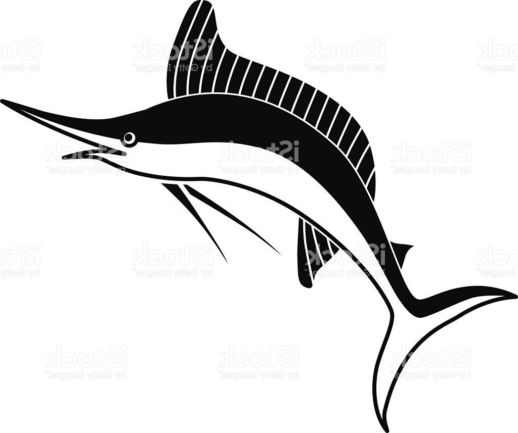1024x857 Top 10 Vector Jumping Marlin Fish Icon Stencil In Black And White