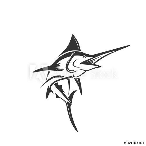 500x500 Marlin Fish Art