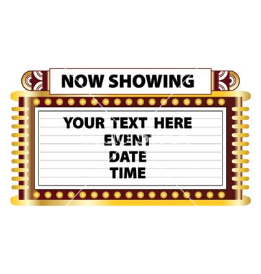 380x400 Theater Marquee Sign Vector 82214
