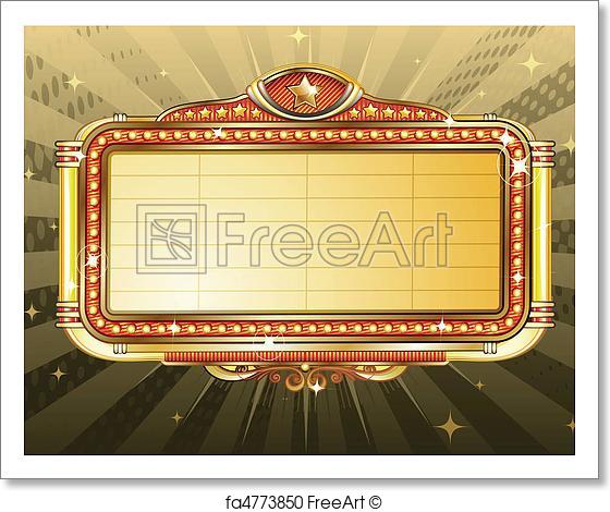 560x470 Free Art Print Of Marquee Sign . Vector Illustration Of Retro
