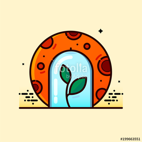 500x500 Terraforming Of Mars, Vector Illustration Stock Image And Royalty