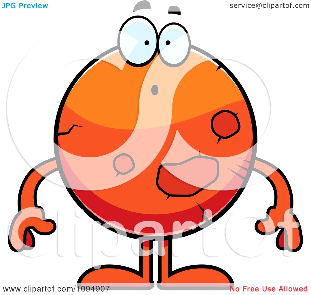 1080x1024 Clipart Surprised Planet Mars Royalty Free Vector Illustration