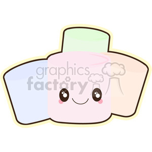 300x300 Royalty Free Marshmallow Cartoon Character Vector Image 394984