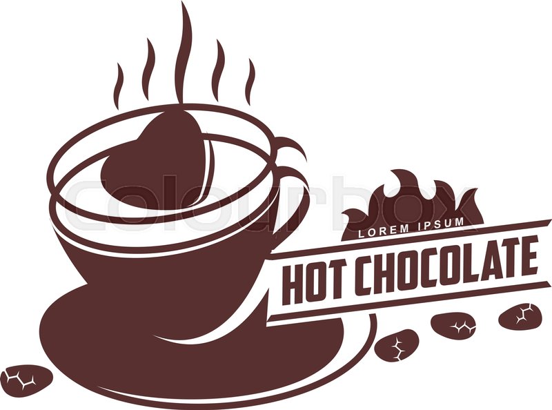 800x594 Vector Logo Template Hot Chocolate. Hot Cocoa, Marshmallow. Vector