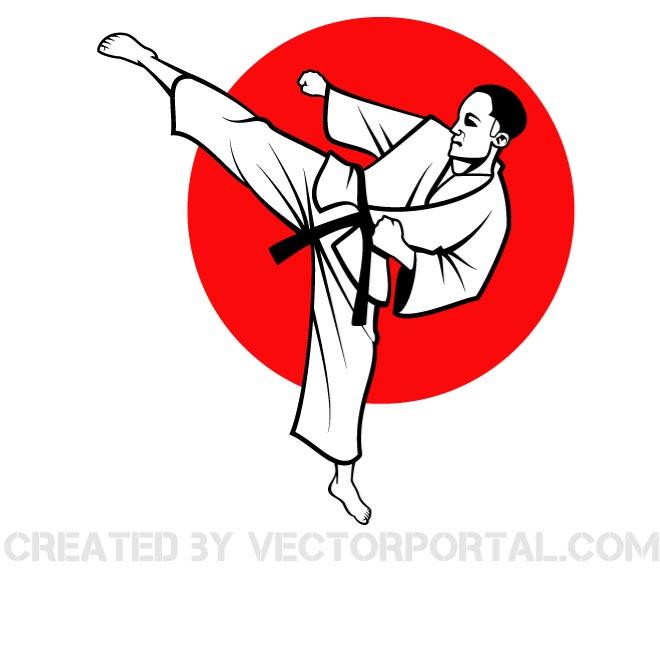 660x660 Karate Fighter Vector Graphics