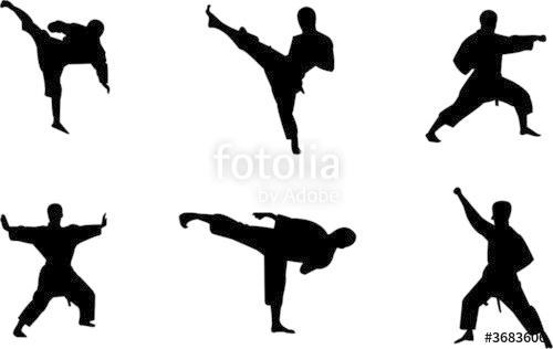 500x316 Martial Arts Silhouettes Stock Image And Royalty Free Vector