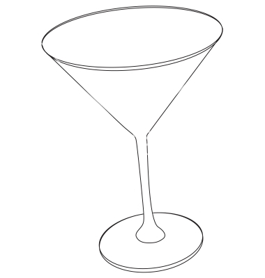 380x400 Martini Glass Clipart Vector Free