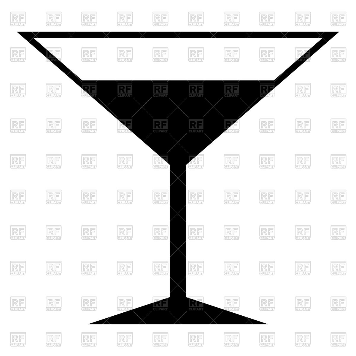 1200x1200 Martini Glass Silhouette Vector Image Vector Artwork Of Objects