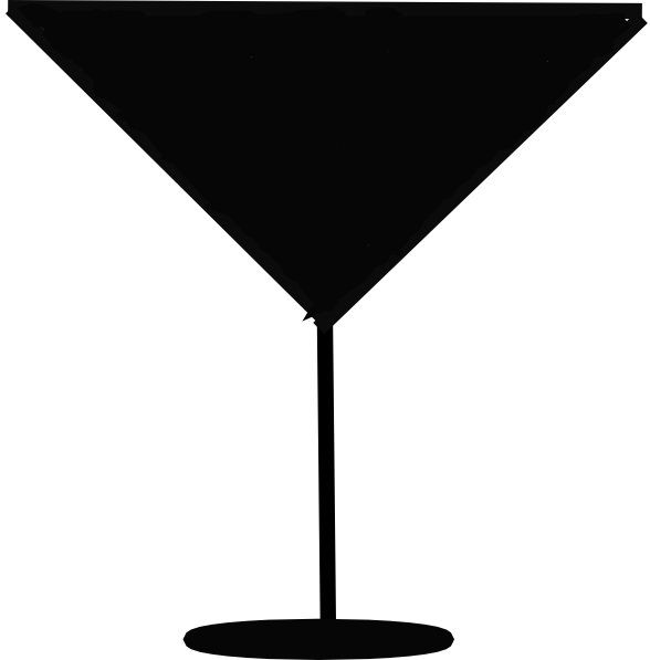 588x597 Collection Of Free Silhouette Vector Martini Glass. Download On