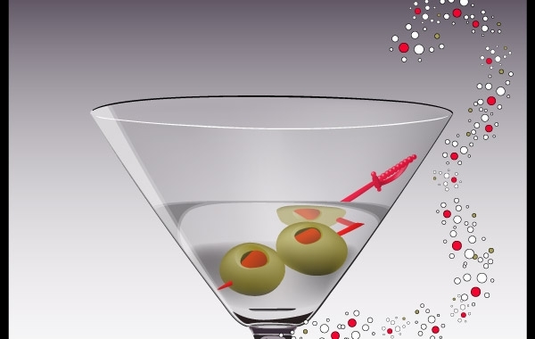 600x380 Free Vectors Martini Glass Vector Traitdesigns
