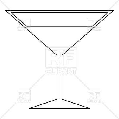 400x400 Martini Glass Black Color Icon Vector Image Vector Artwork Of
