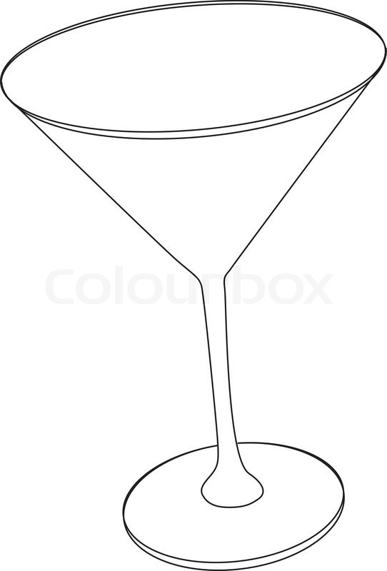 542x800 Vector Illustration Of Cocktail Glass Stock Vector Colourbox