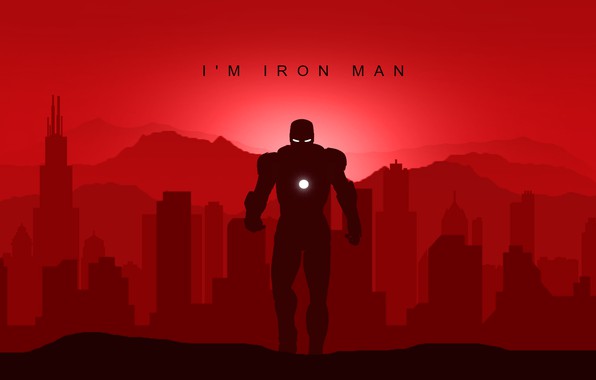 596x380 Wallpaper Minimal, Art, Marvel, Iron Man, Superheroes, Avengers