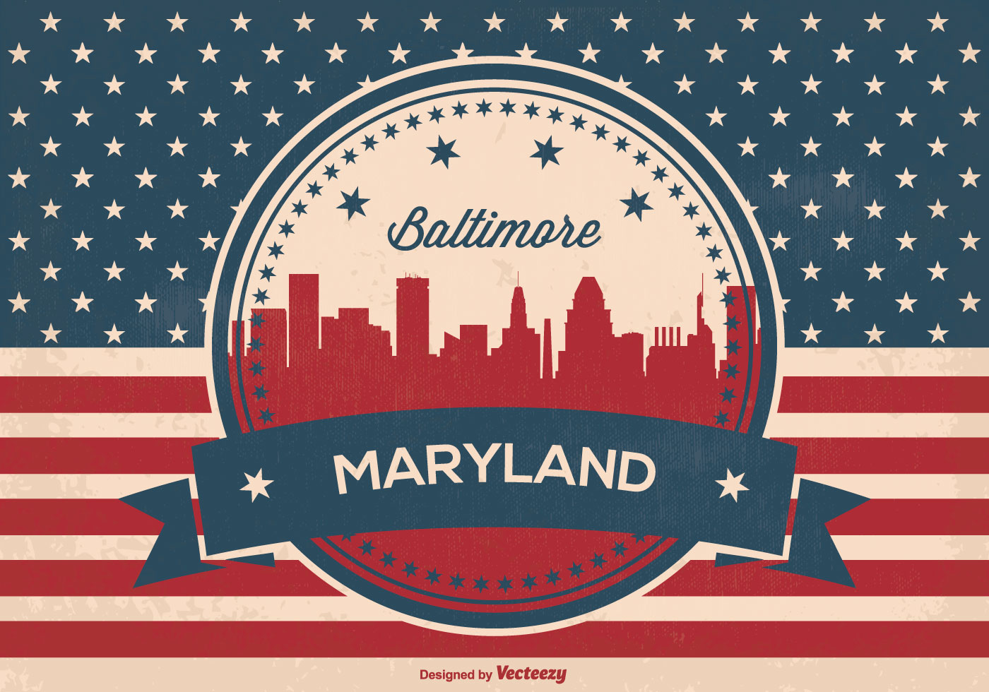 1400x980 Maryland Flag Free Vector Art