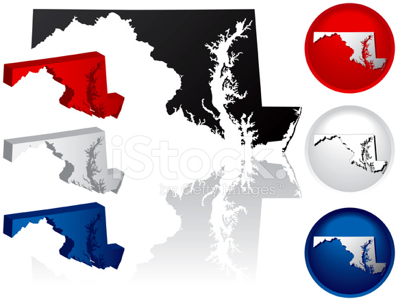 581x440 State Of Maryland Icons Stock Vector