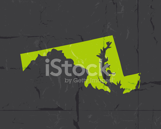 550x440 Detailed Map Of Maryland State Grunge Style Stock Vector